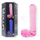 Spartacus Realistic Borosilicate Glass Dildo with Testicles - 8.5 Inches Realistic Dildos
